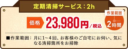 定期清掃サービス(2H)オファー価格